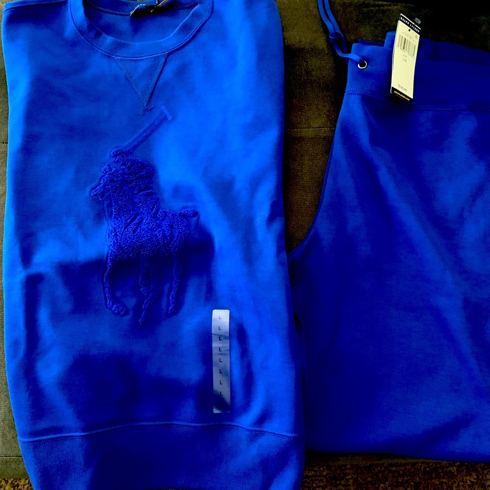 Royal blue Ralph lauren sweatsuit .